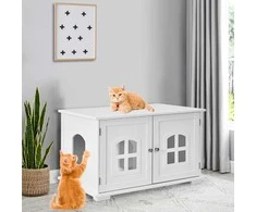 Promotions Kačių kraiko dėžės uždangalas, 81x53x49 cm, baltas