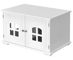 Promotions Kačių kraiko dėžės uždangalas, 81x53x49 cm, baltas