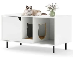 Promotions Katės kraiko dėžės uždangalas, 100x52x55 cm, baltas