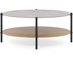 Promotions Kavos staliukas, 105x65x43 cm, Natūrali juoda pilka