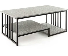 Promotions Kavos staliukas, dirbtinis marmuras, 109,2x61x45,7 cm, pilka