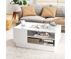 Promotions Kavos staliukas, medinis, 86x56x41 cm, baltas