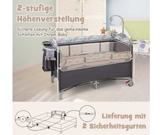 Promotions Sulankstoma kelioninė lovytė, 125x65x76 cm, pilka