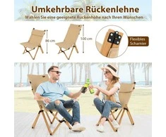 Promotions Sulankstomas stovyklavimo kėdė, 80x52x86 cm, natūrali