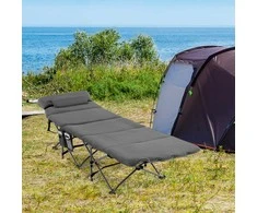 Promotions Sulankstoma stovyklavimo lova, 185x65x41-53 cm, pilka
