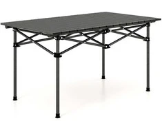 Promotions Stovyklavimo stalas, aliuminis, 96,5x55,9x50,8 cm, juodas