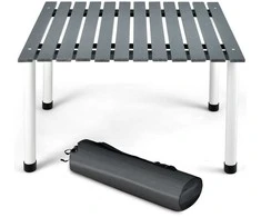 Promotions Lauko sulankstomas stalas stovyklavimui, 69x69x42 cm, pilkas