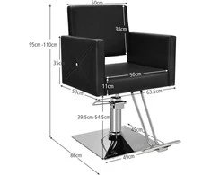 Promotions Kirpėjo kėdė, 64,5x86x95-110 cm, Juoda