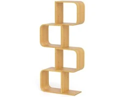 Promotions Knygų lentyna, S formos bambukas, 61x23x66,5 cm, natūrali