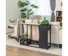 Promotions Konsolinis stalas, 110,5x30,5x81,3 cm, balta ir auksinė