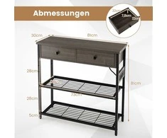 Promotions Konsolinis staliukas, 81x30x81 cm, Rudas
