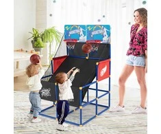 Promotions Vaikų arkadinis krepšinio žaidimo rinkinys, 90.2x90.2x139.7 cm, juoda mėlyna raudona