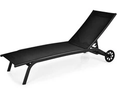Promotions Lauko gultas su atlošu, 190.5x61x34.3 cm, juodas