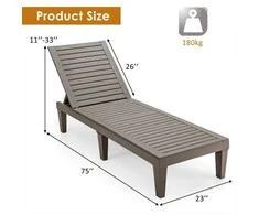 Promotions Lauko gultas su atlošu, 190x57,5x29-84,5 cm, juodas
