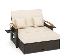 Promotions Lauko dienos lovos komplektas, 78.7-120.7x167.6x35.6-91.4 cm, Smėlio spalvos
