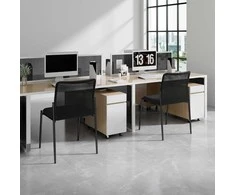 Promotions Laukiamasis kėdžių komplektas, 63x52x84 cm, juoda