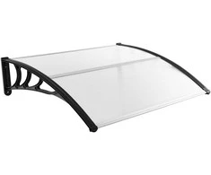 Promotions Lauko durų markizė, 122x101,6x27,9 cm, juoda pilka