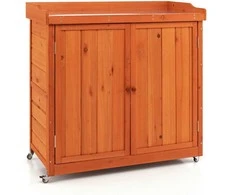 Promotions Lauko saugojimo spintelė, 99.1x48.3x99.1 cm, natūrali