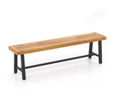Promotions Lauko suolas, 160x31.8x45.7 cm, natūralios ir juodos spalvos