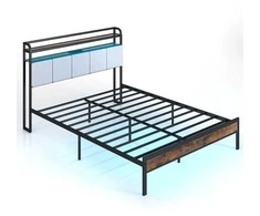 Lova Promotions Lovos Rėmas, 218.5x140.5x110 cm, Ruda Juoda Pilka