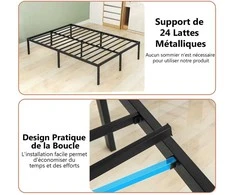 Lova Promotions Lovos rėmas, 191x135x36 cm, Juodas