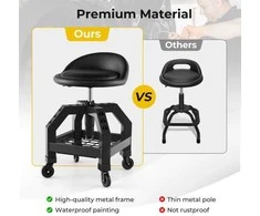 Promotions Mechaniko taburetė, reguliuojamo aukščio su įrankių dėklu, 42x44x68-80 cm, juoda