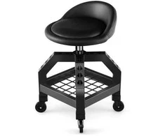 Promotions Mechaniko taburetė, reguliuojamo aukščio su įrankių dėklu, 42x44x68-80 cm, juoda