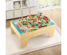 Promotions Medinis traukinio rinkinys, 96.5x62.2x39.4 cm, natūralios spalvos