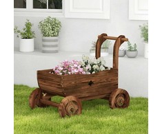 Promotions Dekoratyvinis medinis vežimėlis, 68,6x38,1x53,3 cm, rudas