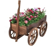 Promotions Medinė vežimėlio vazonų stovėjimo vieta, 120x43x53.3 cm