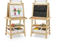 Promotions Vaikiškas meninis molbertas, 59.7x49.5x116.8 cm, baltas