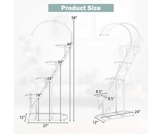 Promotions Gėlių stovai, metalas, 68,6x30,5x147,3 cm, balta