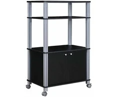 Promotions Mikrobangų krosnelės stovas, 59.7x39.4x97.8 cm, Juodas