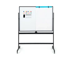 Promotions Mobilus baltas rašomasis stalas, 126x53,5x161-181 cm, juodas