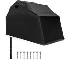 Promotions Motociklo pastogė, 341.4x137.2x192 cm, juoda