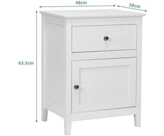 Promotions Naktinis staliukas, 48x38x63,5 cm, baltas