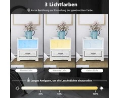 Promotions Naktinis staliukas, 45x40x50 cm, baltas, MDF