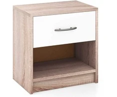 Promotions Naktinis staliukas, 38.1x27.9x40.6 cm, Rudas ir Baltas