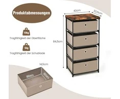 Promotions Naktinis staliukas, 42x33.5x84.5 cm, Rudas