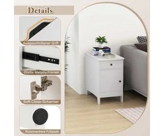 Promotions Naktinis staliukas, 60x35x60 cm, baltas
