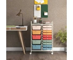 Promotions Universalus organizatoriaus vežimėlis, 63,5x36,8x87,6 cm, baltas ir daugiaspalvis