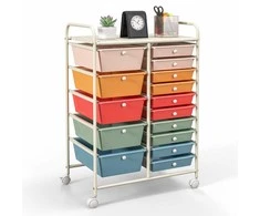 Promotions Universalus organizatoriaus vežimėlis, 63,5x36,8x87,6 cm, baltas ir daugiaspalvis
