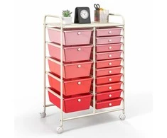 Promotions Universalus mobilus organizatoriaus vežimėlis, 63,5x36,8x87,6 cm, rožinis