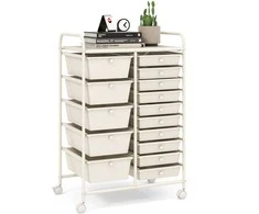 Promotions Universalus ratuku organizavimo vežimėlis, 63,5x36,8x87,6 cm, baltas