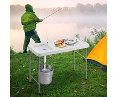 Promotions Žuvų valymo stalas, 115x59x93,5 cm, baltas