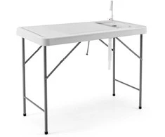 Promotions Žuvų valymo stalas, 115x59x93,5 cm, baltas