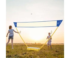 Promotions Nešiojama sporto tinklas, 296x34x155 cm, geltona mėlyna