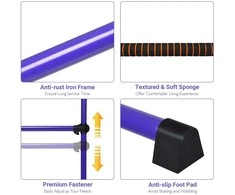 Promotions Pilates baleto laikiklis, nešiojamas laisvai stovintis, 124,5x71,1x119,4 cm, rožinis