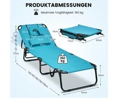 Promotions Sulankstoma įdegio kėdė, 73x63x16 cm, Turkio spalvos