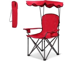 Promotions Sulankstomas paplūdimio krėslas su stogeliu, 96,5x67,3x129,5 cm, mėlynas